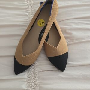 Love Tan and Black Women's Flats